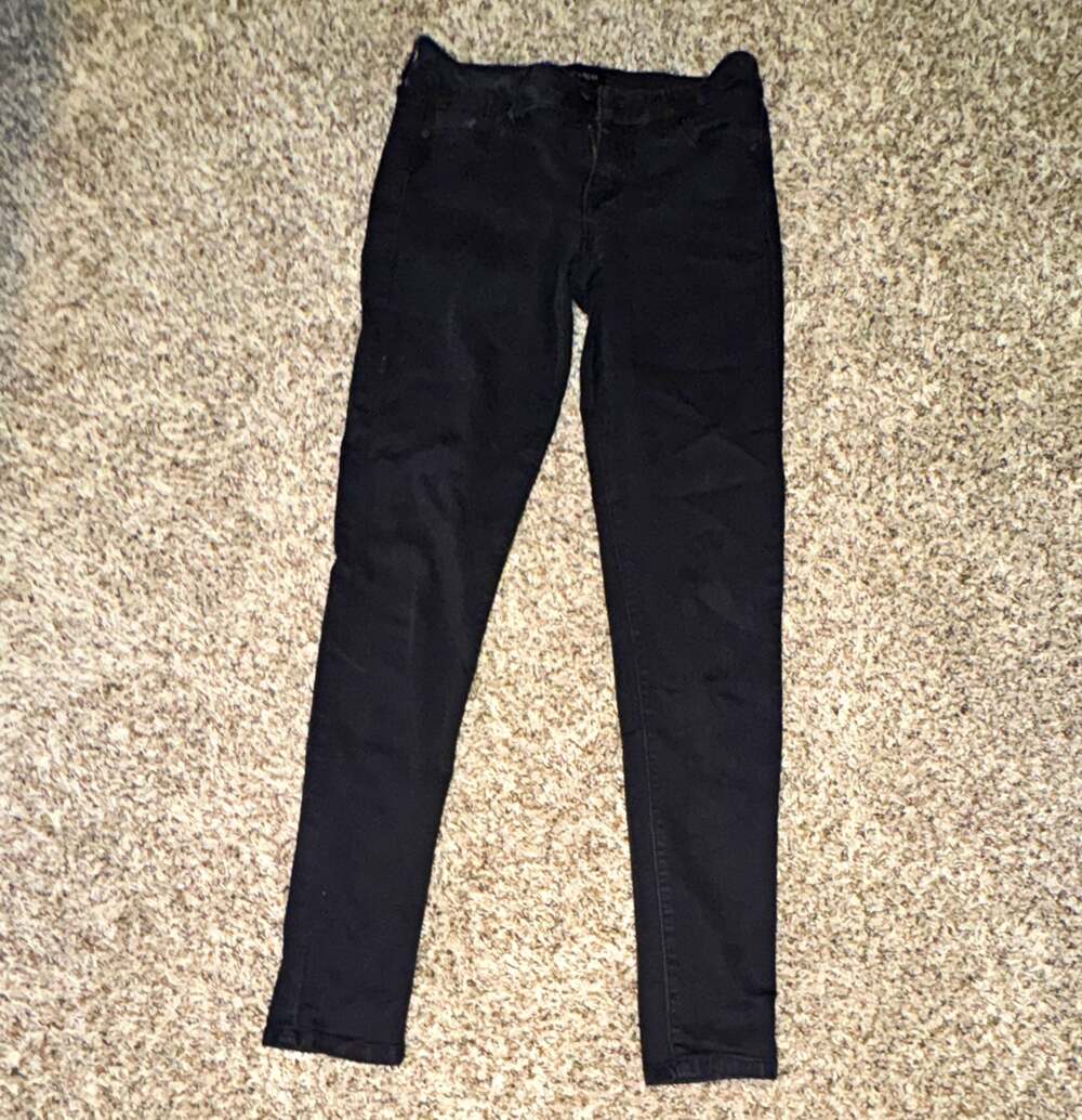 Celebrity Pink Dawson Super Skinny Jeans Womens 27 Black Rinse Denim Mid-Rise